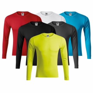 imagine de prezentare pentru bluza cu maneca lunga unisex si culorile disponibile rosu, galben, negru, turcoaz, albastru, alb