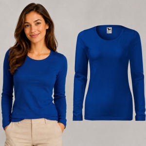 Bluză Damă Slim cu Mânecă Lungă, Bumbac 95% – 15 Nuanțe, XS–3XL - Img 23