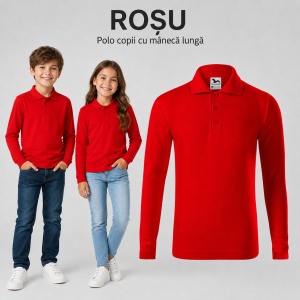 Bluză Polo Copii Simplă pentru Uniforma Școlară - Img 15