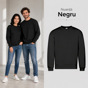 Bluză Unisex Damă și Bărbat tip Hanorac fără Glugă, Groasă, Casual și Confortabilă – Vibe Crew 430 - Img 14