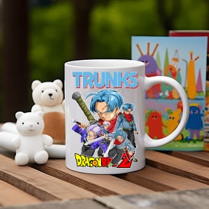 Cana alba pentru copii personalizata personajul Trunks Dragon Ball Z - cadou - Img 2