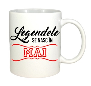 Cana alba personalizata cu textul Legendele se nasc in - Img 8