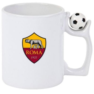 Cana AS Roma Italia , cu logoul stema echipei, Cadoul Perfect