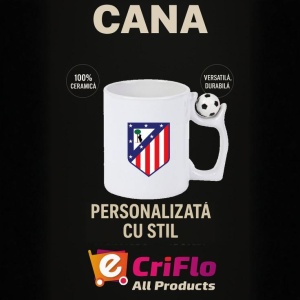 Cana Atletico Madrid Spania , cu logoul stema echipei, Cadoul Perfect - Img 13