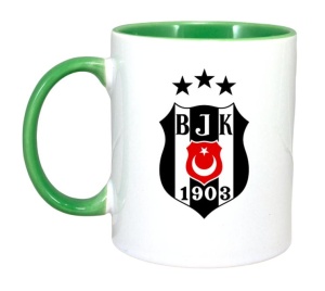 Cana Besiktas Turcia , cu logoul stema echipei, Cadoul Perfect - Img 3