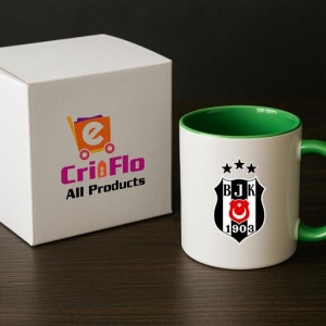Cana Besiktas Turcia , cu logoul stema echipei, Cadoul Perfect - Img 19