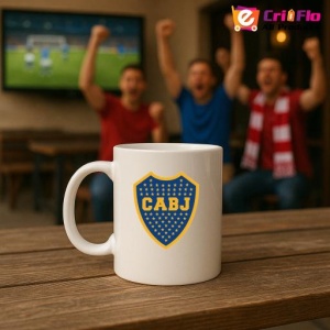 Cana Boca Juniors Argentina , cu logoul stema echipei, Cadoul Perfect - Img 18