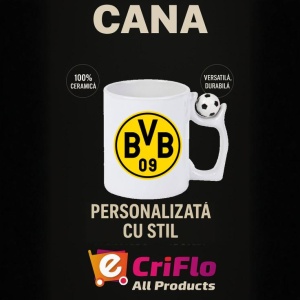 Cana Borussia Dortmund Germania , cu logoul stema echipei, Cadoul Perfect - Img 13