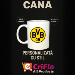 Cana Borussia Dortmund Germania , cu logoul stema echipei, Cadoul Perfect - Img 15