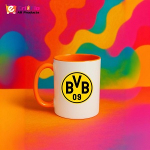 Cana Borussia Dortmund Germania , cu logoul stema echipei, Cadoul Perfect - Img 42