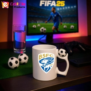 Cana Brescia calcio Italia , cu logoul stema echipei, Cadoul Perfect - Img 11