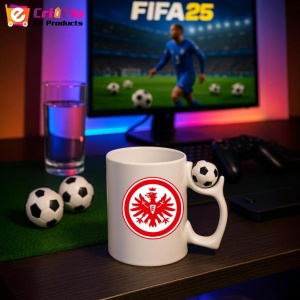 Cana Eintracht Frankfurt Germania , cu logoul stema echipei, Cadoul Perfect - Img 11