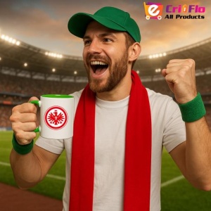 Cana Eintracht Frankfurt Germania , cu logoul stema echipei, Cadoul Perfect - Img 22