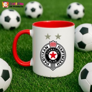 Cana FK Partizan Serbia , cu logoul stema echipei, Cadoul Perfect - Img 46