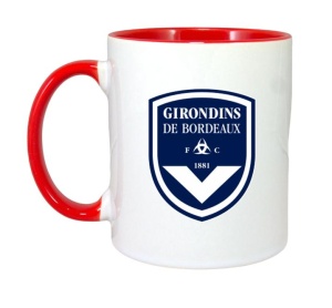 Cana Girondins de Bordeaux Franta , cu logoul stema echipei, Cadoul Perfect - Img 8