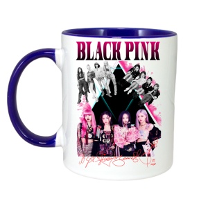 Cana K-POP cu formatia trupa KPOP BLACKPINK AUTOGRAF ROSU 615 - Img 4