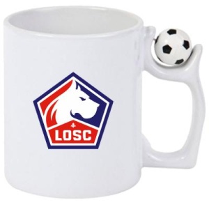 Cana Lille LOSC Franta , cu logoul stema echipei, Cadoul Perfect