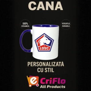 Cana Lille LOSC Franta , cu logoul stema echipei, Cadoul Perfect - Img 25