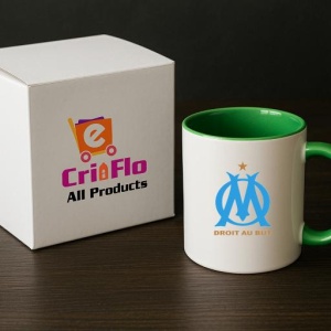 Cana Olympique de Marseille Franta , cu logoul stema echipei, Cadoul Perfect - Img 19