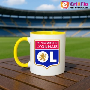 Cana Olympique Lyonnais Franta , cu logoul stema echipei, Cadoul Perfect - Img 32