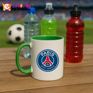 Cana Paris Saint Germain Franta , cu logoul stema echipei, Cadoul Perfect - Img 21