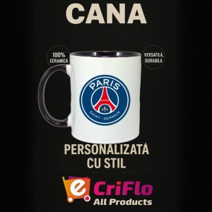 Cana Paris Saint Germain Franta , cu logoul stema echipei, Cadoul Perfect - Img 35