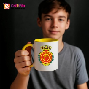 Cana Rcd mallorca Spania , cu logoul stema echipei, Cadoul Perfect - Img 33
