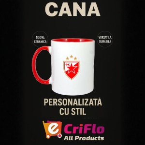 Cana Red Star Belgrade Serbia , cu logoul stema echipei, Cadoul Perfect - Img 45