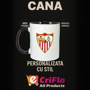 Cana Sevilla FC Spania , cu logoul stema echipei, Cadoul Perfect - Img 35