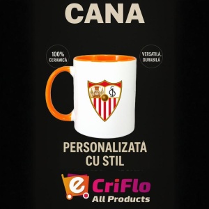 Cana Sevilla FC Spania , cu logoul stema echipei, Cadoul Perfect - Img 40