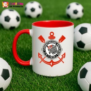 Cana Sport Club Corinthians Paulista Brazilia , cu logoul stema echipei, Cadoul Perfect - Img 46