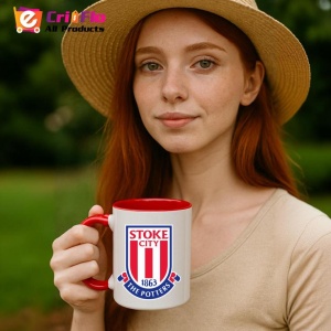 Cana Stoke City Anglia , cu logoul stema echipei, Cadoul Perfect - Img 48