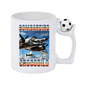 Cana Tralalero TraLaLa cu Bombardiro Crocodilo Funny Trendy Italian Brainrot Meme - Img 9
