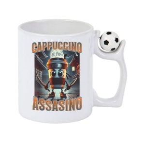 Cana Tralalero TraLaLa cu Italian Brainrot Cappuccino Assassino, Funny Cappuccino Meme V