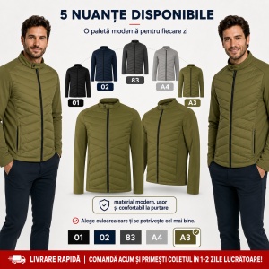 Geacă Bărbați tip Jachetă Hibridă Profesională, Matlasată și Softshell – Cross 555