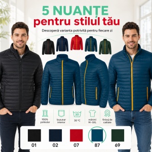 Geacă tip Jachetă Bărbați cu Fermoar, Matlasată și Ușoară – Phantom 540 - Img 6