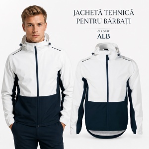 Geacă tip Jachetă Impermeabilă Bărbați cu Glugă Detașabilă, Windproof – Rainbow 538 - Img 11