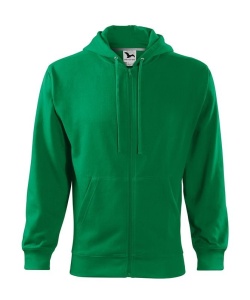 Hanorac barbat tip bluza cu fermoar si 2 buzunare de culoare verde deschis