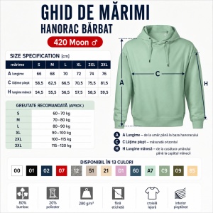 Hanorac Bărbați cu Buzunar Tip Marsupiu și Glugă Căptușită | 13 culori disponibile - Img 4