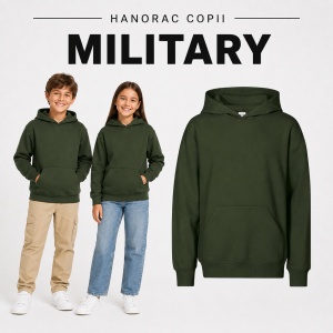 Hanorac copii Malfini 423 Chill cu glugă, buzunar marsupiu, interior pieptănat și croială lejeră - Img 17