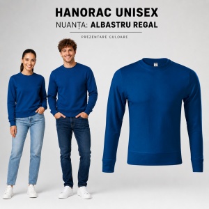Hanorac unisex fără glugă tip bluză, pentru damă și bărbat, 260 g/m² - Img 13