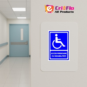Indicator Acces persoane cu dizabilitati, Sticker autocolant - Img 4