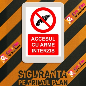 Indicator Accesul cu arme interzis indicator de interzicere, Sticker autocolant - Img 3
