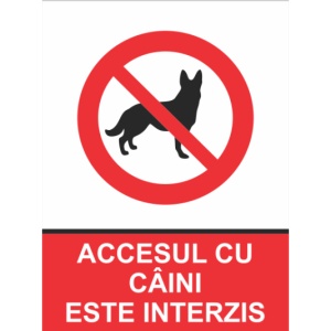 Indicator Accesul cu caini este interzis, Sticker autocolant