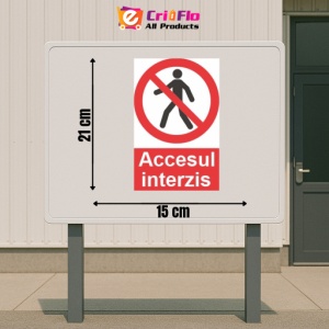 Indicator accesul interzis pietonilor indicatoare protectia muncii, Sticker autocolant - Img 2