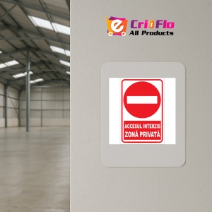 Indicator Accesul interzis zona privata, Sticker autocolant - Img 4