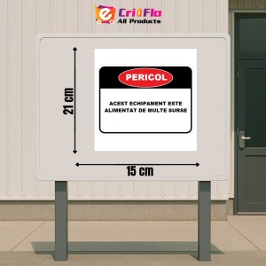 Indicator Acest echipament este alimentat de multe surse, Sticker autocolant - Img 2