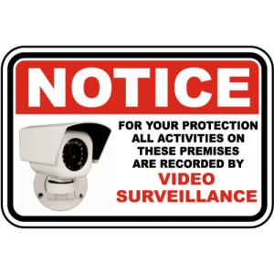 Indicator Activities Recorded on Video Sign, Sticker autocolant
