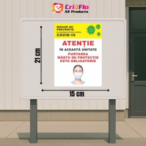 Indicator Afis info COVID, Sticker autocolant - Img 2