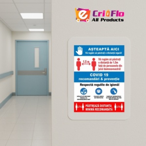 Indicator Afis masuri covid, Sticker autocolant - Img 5